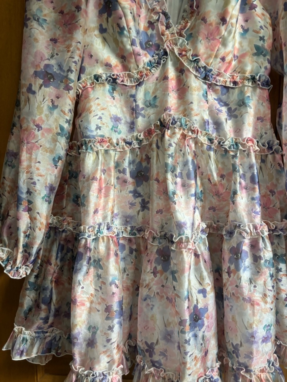Exquisitely Adorable Multi Floral Tiered Ruffled - Picture 5 of 7